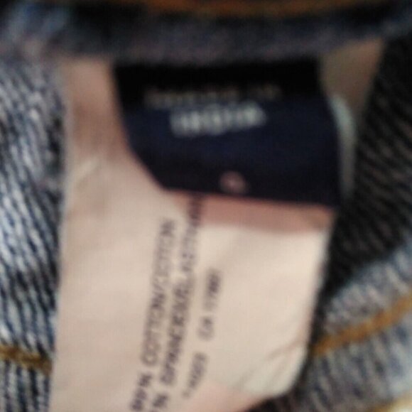 Gap Jean Mini Skirt Womens Sz 4 Blue Medium Wash Short Whiskers Stretch - Picture 7 of 7